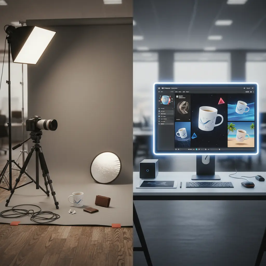 Comparison of traditional and AI product photography costs