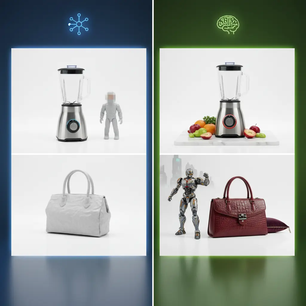 Comparison of AI image generation quality for Amazon product listings