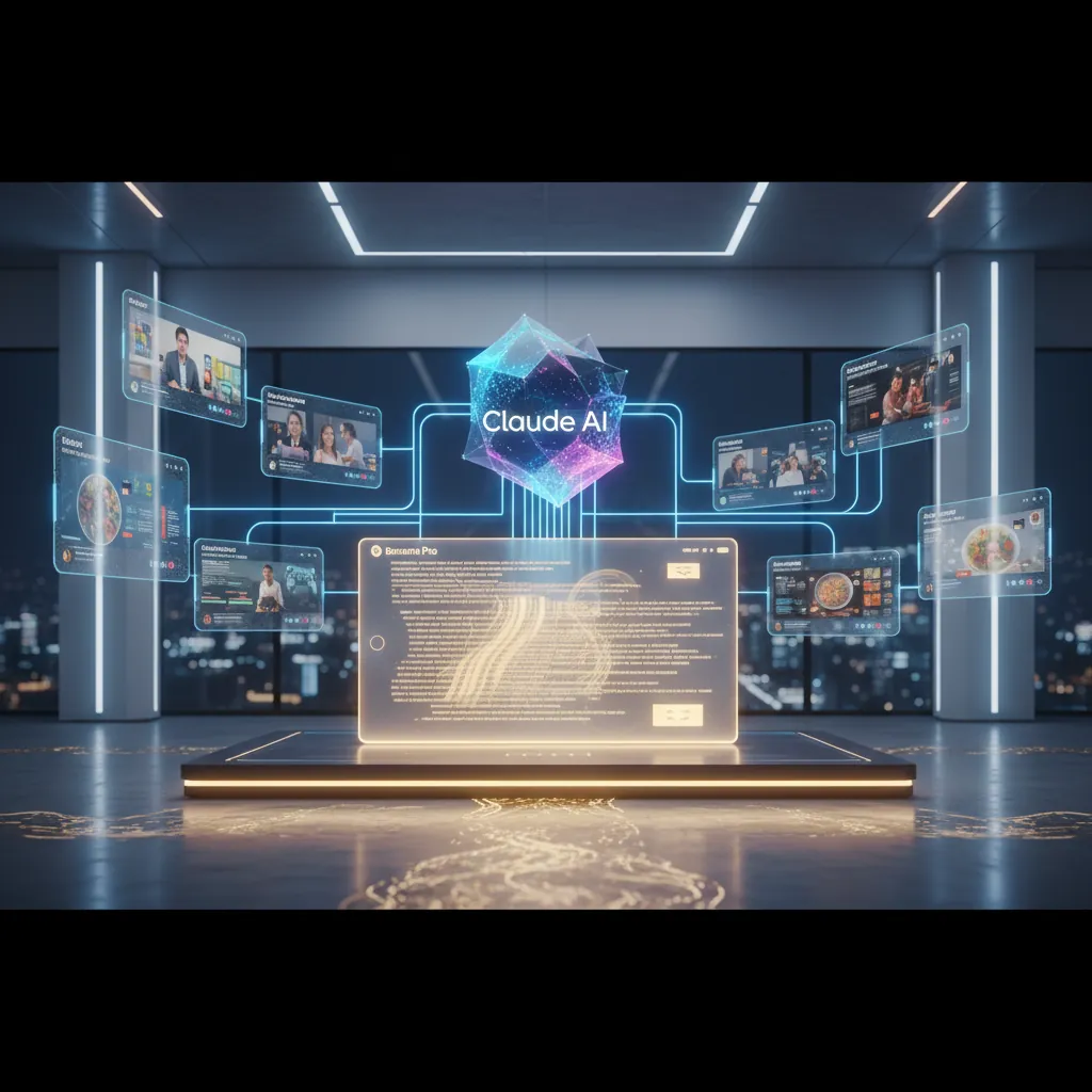 Claude AI generating UGC scripts for Banana Pro