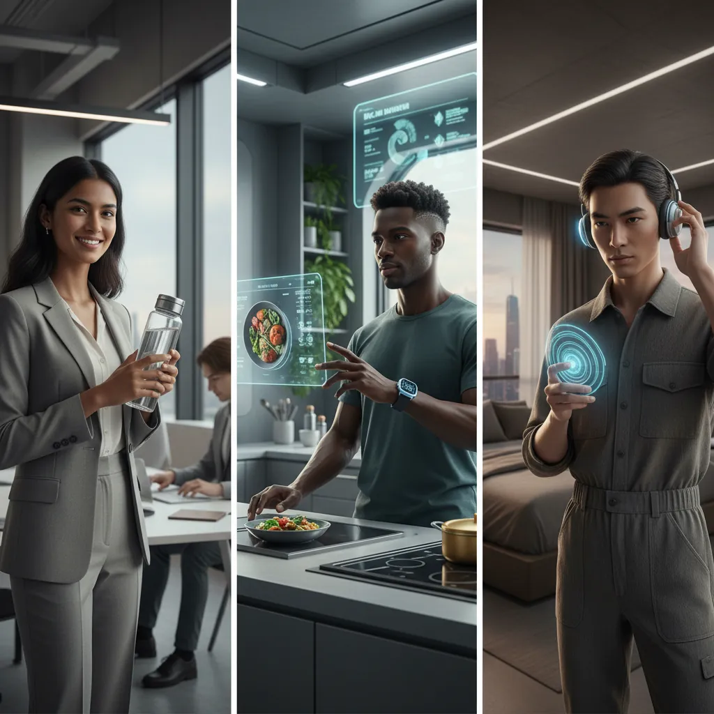 Diverse AI-generated models showcasing products in various settings