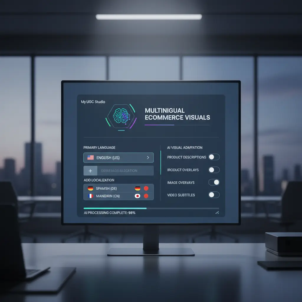 User interface of My UGC Studio showing localization options