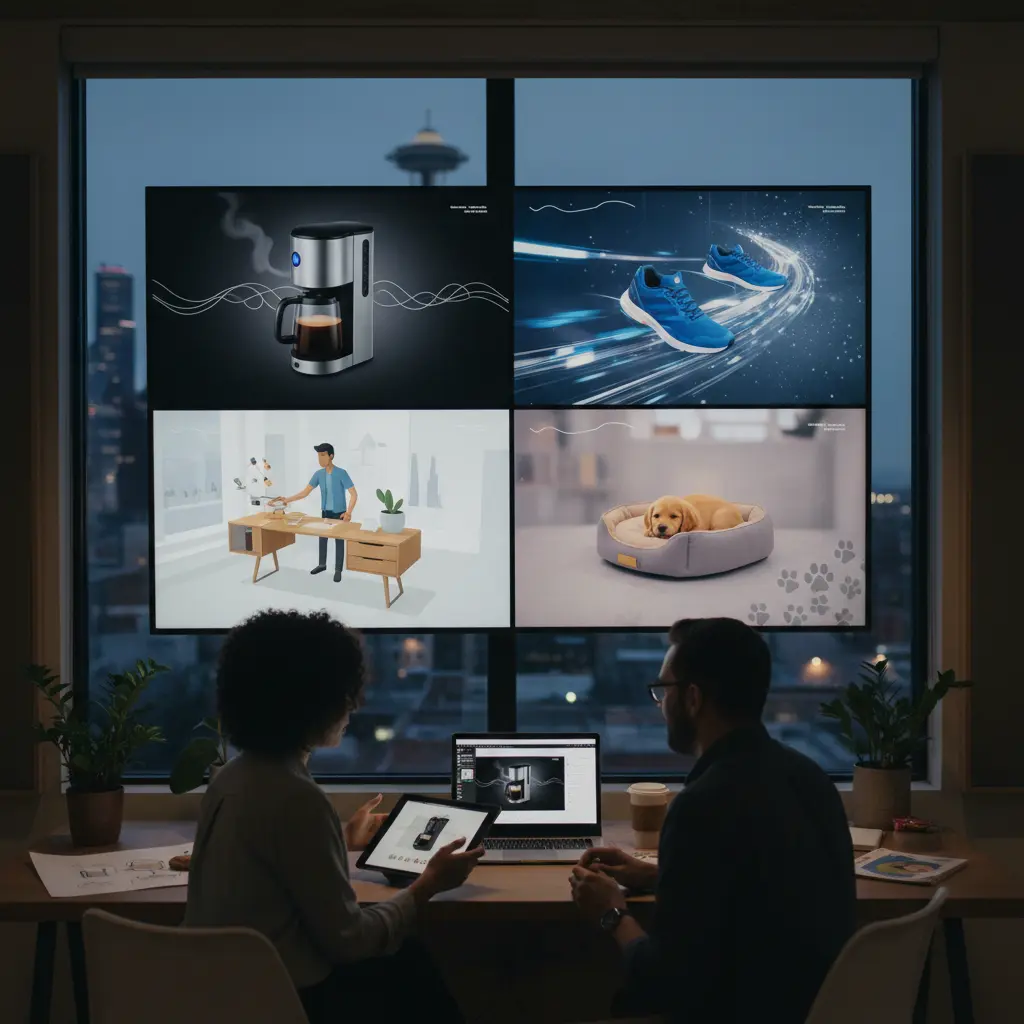 Animated product videos showing different use cases