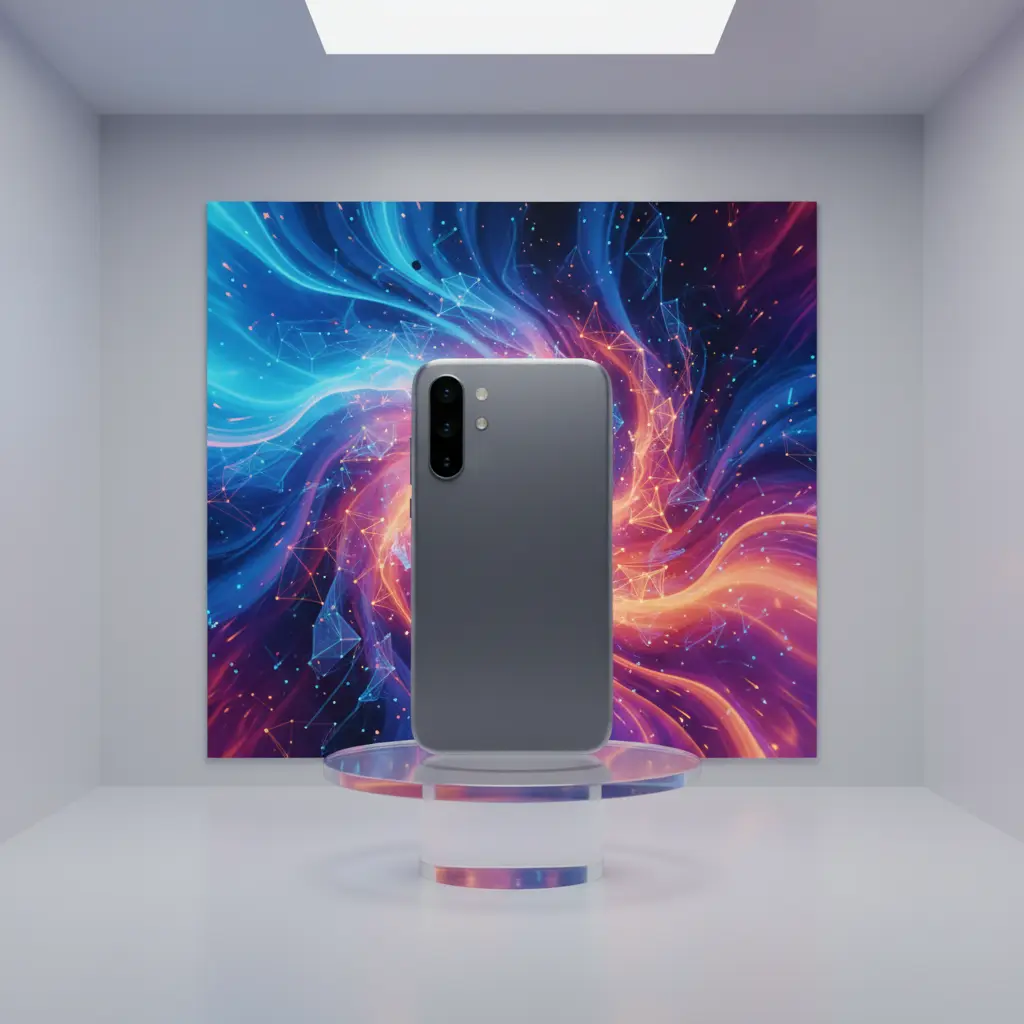 Product image with AI-generated dynamic background