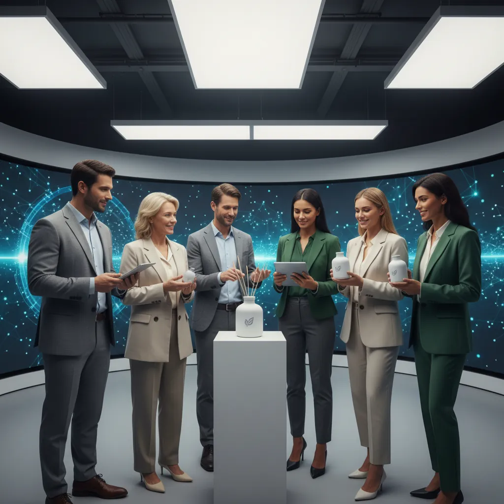 Diverse AI-generated models showcasing a product