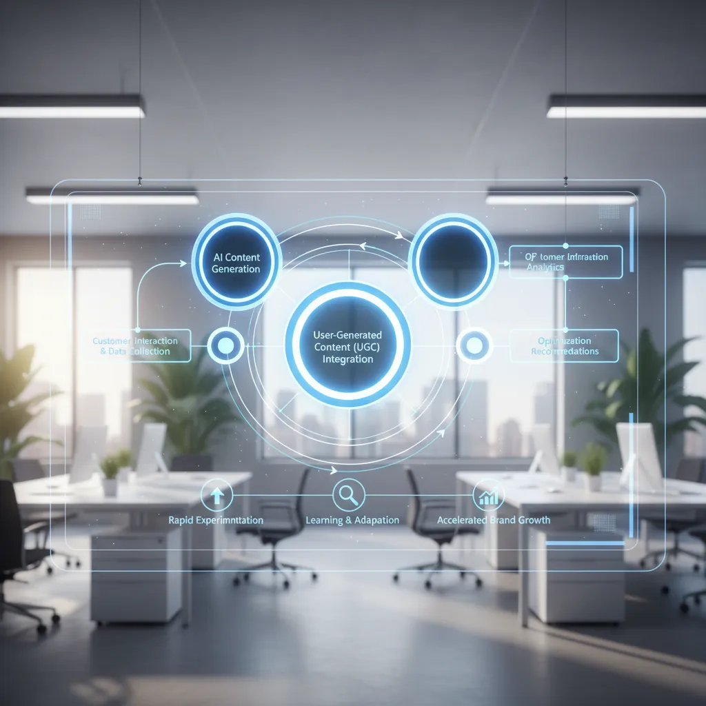 Diagram illustrating the continuous AI content feedback loop for rapid optimization