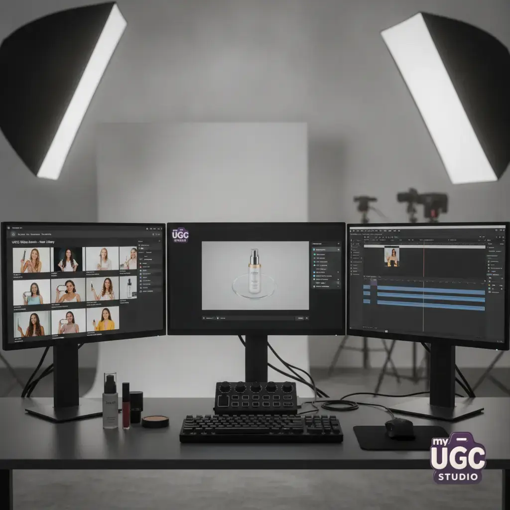 The style-locking setup inside My UGC Studio for rendering catalog assets