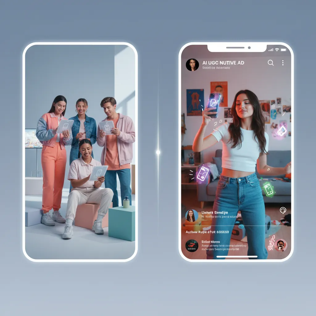 Comparison of a raw, native TikTok ad and a polished studio ad for 2026
