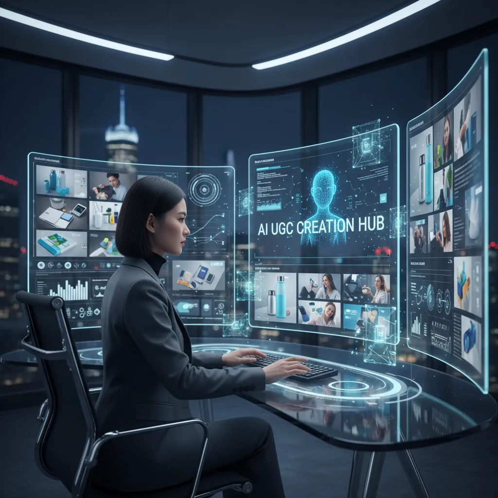 Shopper viewing personalized UGC content on a mobile device