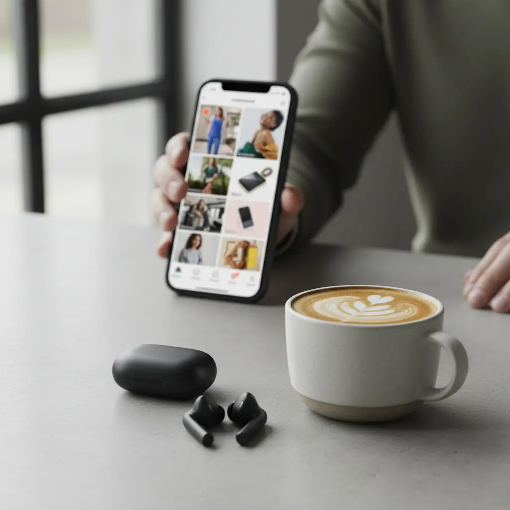 AI-generated UGC image showing a product in a realistic setting