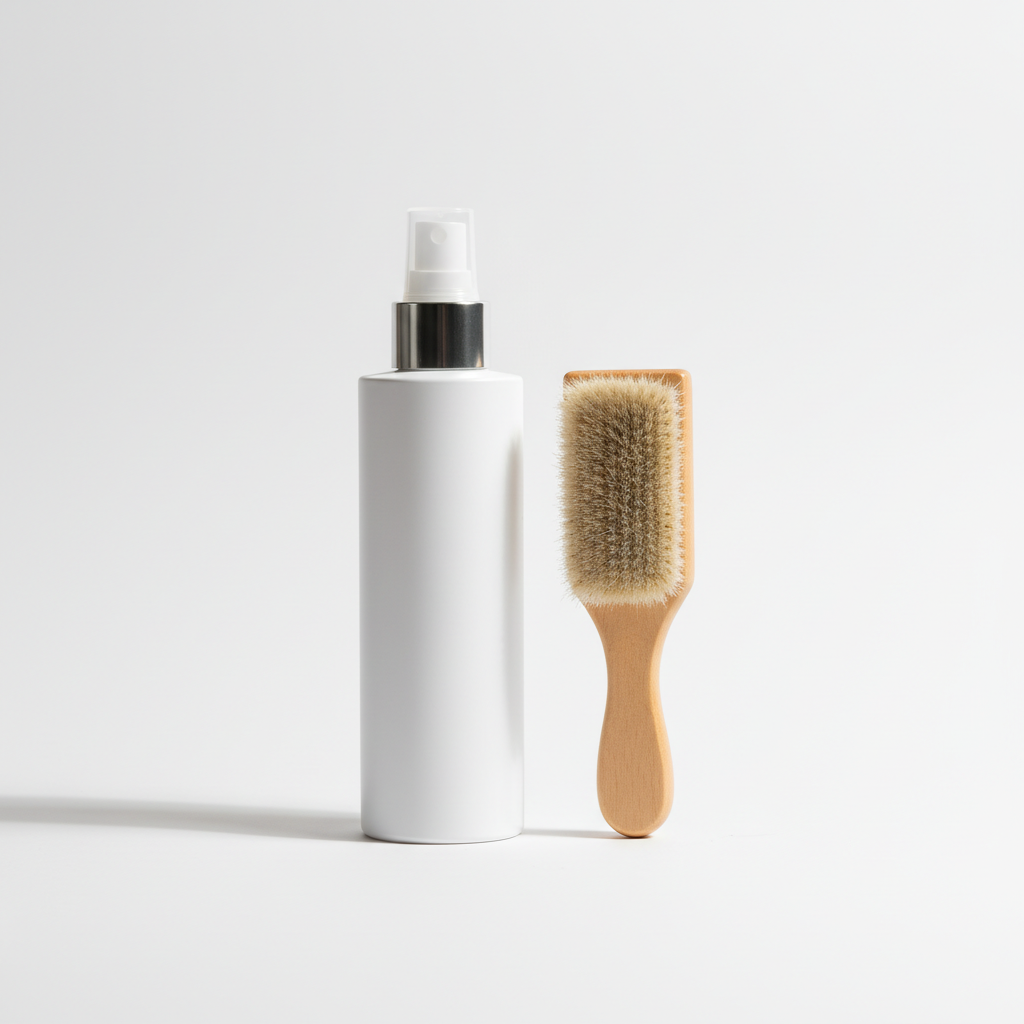 Before: isolated pet grooming product packshot on white background