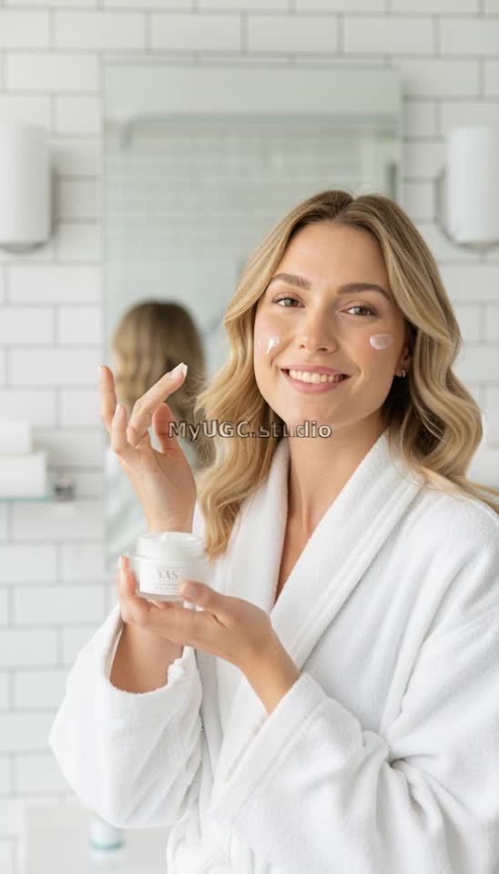 Radiant Skin Care Routine with Moisturizing Cream