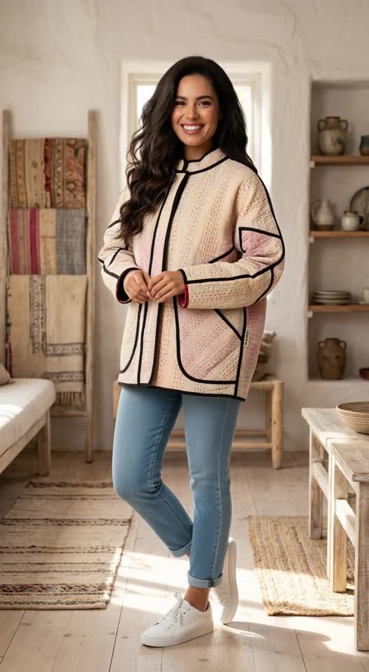 Stylish Quilted Jacket for Women with Casual Jeans