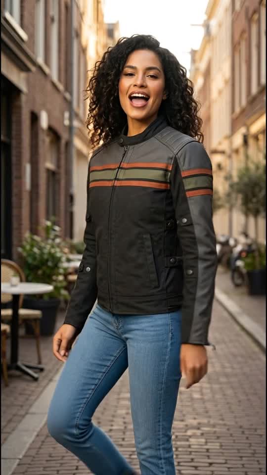 Stylish Women's Motorcycle Jacket for Urban Adventures